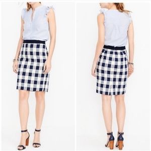 J Crew The Pencil Gingham Skirt 2